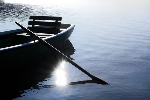 Ruderboot am Elbsee Ruderboot am Elbsee bei Ruderatshofen im Ostallgäu.