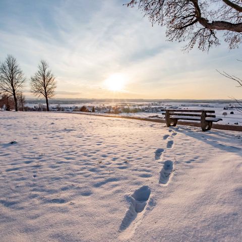 Spuren im Schnee am Georgiberg bei Germaringen Spuren im Schnee am Georgiberg bei Germaringen im Ostallgäu.