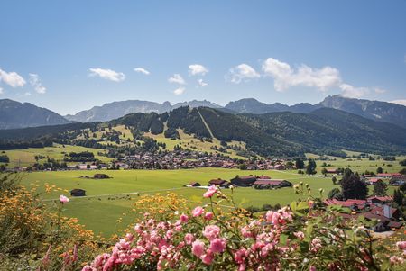 Ausblick auf Buching, Buchenberg und Geiselstein Ausblick auf Buching, Buchenberg und Geiselstein im Landkreis Ostallgäu.