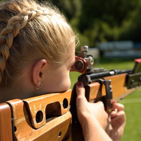 Schnupper-Biathlon in Nesselwang Schnupper-Biathlon im Stadion in Nesselwang im Ostallgäu.