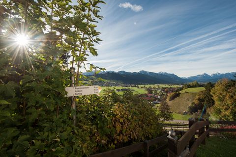 Wanderbeschilderung in Buching-Berghof Wanderbeschilderung in Buching-Berghof bei Halblech im Ostallgäu.