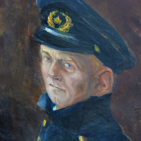 Gemälde von Kapitän Nauer Gemälde von Kapitän Nauer aus Obergünzburg im Ostallgäu.