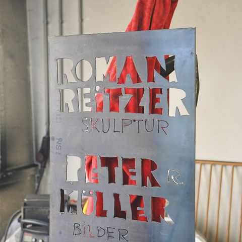 Skulptur aus Metall Skulptur aus Metall aus Irsee im Ostallgäu.