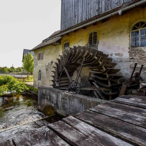 Altes Mühlrad in Ruderatshofen Altes Mühlrad in Ruderatshofen im Ostallgäu.