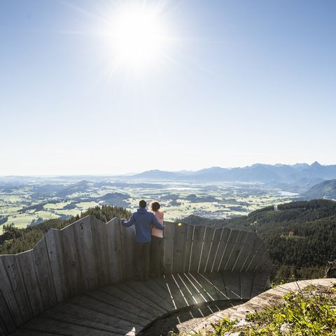 Ausblick von der Alpspitze bei Nesselwang Ausblick von der Alpspitze bei Nesselwang im Ostallgäu.