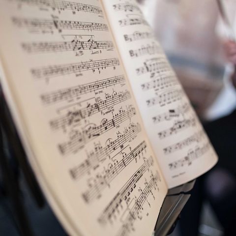 Musiknoten für klassisches Konzert Musiknoten für klassisches Konzert im Kaisersaal in Füssen im Ostallgäu.