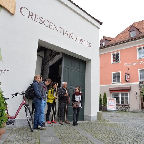 Eingang zum Crescentia Kloster Eingang zum Crescentia Kloster in Kaufbeuren im Ostallgäu.