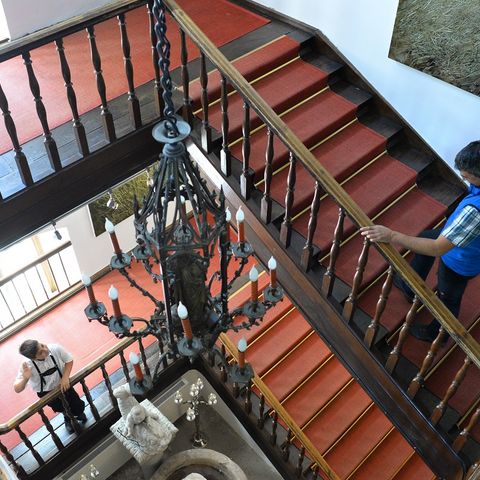 Treppe im Schloss zu Hopferau Treppe im Schloss zu Hopferau in der Hopferau im Ostallgäu.