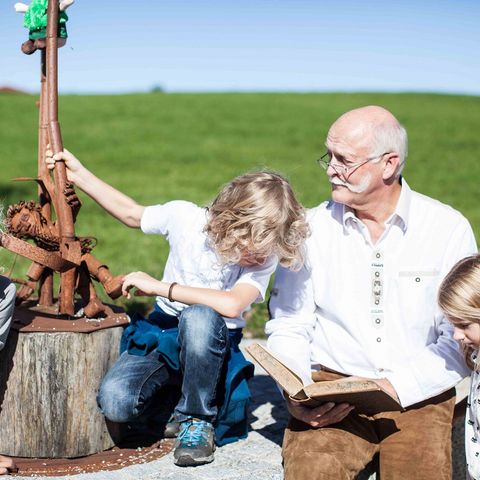 Geschichte des Klobunzele Erzähler liest den Kindern die Geschichte des Klobunzele aus Marktoberdorf im Ostallgäu vor.
